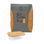 Custom Speck Boomerang Bamboo Lunch Set with Company Logo - Personalized Bulk Corporate Gift - 8