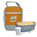 Custom Speck Handy Bamboo Lunch Box Set with Company Logo - Personalized Bulk Corporate Gift - 4