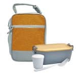 Custom Speck Handy Bamboo Lunch Box Set with Company Logo - Personalized Bulk Corporate Gift - 5