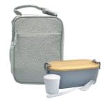 Custom Speck Handy Bamboo Lunch Box Set with Company Logo - Personalized Bulk Corporate Gift - 9