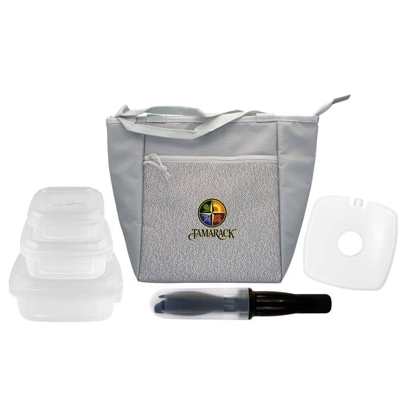 Custom Speck Portion Control Cutlery Chiller Tote with Company Logo - Personalized Bulk Corporate Gift - 2