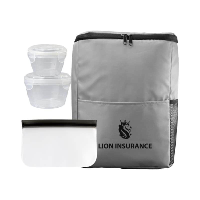 Custom Sporty RPET Nested Snack Set with Company Logo - Personalized Bulk Corporate Gift - 6