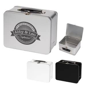 Custom Throwback Tin Lunchbox with Company Logo - Personalized Bulk Corporate Gift