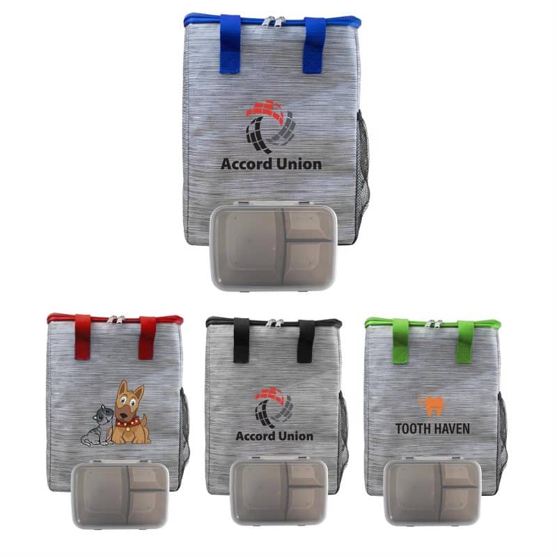 Custom Translucent Lunch To Go Tote with Company Logo - Personalized Bulk Corporate Gift