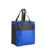 Custom Two-Tone Flat Top Insulated Non-Woven Shopping Tote Bag with Company Logo - Personalized Bulk Corporate Gift - 1