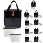 Custom X Line Bagged Lunch Set with Company Logo - Personalized Bulk Corporate Gift - 1