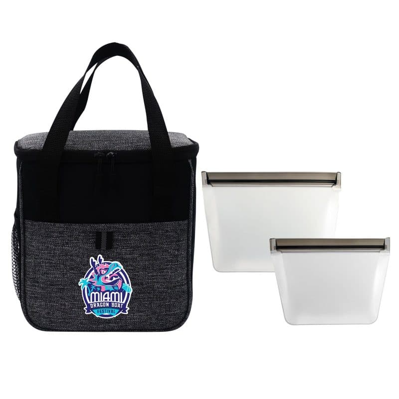 Custom X Line Bagged Lunch Set with Company Logo - Personalized Bulk Corporate Gift - 2