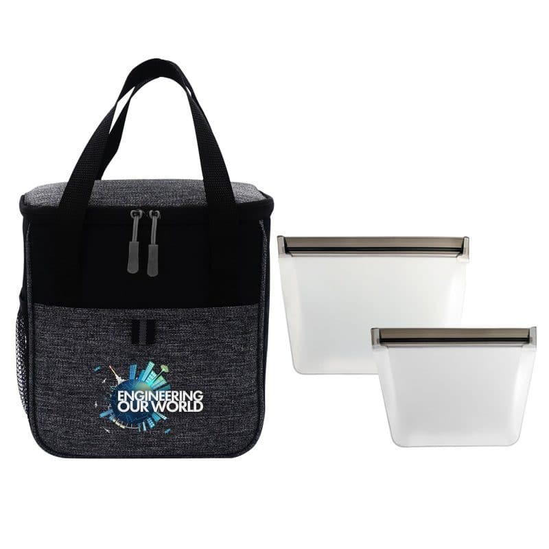 Custom X Line Bagged Lunch Set with Company Logo - Personalized Bulk Corporate Gift - 6