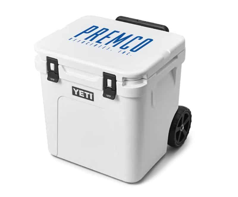 Custom YETI Customized Roadie 48 Wheeled Cooler with Company Logo - Personalized Bulk Corporate Gift