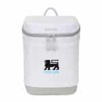 Custom Igloo® Day Chiller Backpack 12 Can Soft Cooler - Cloud White with Company Logo - Personalized Bulk Corporate Gift