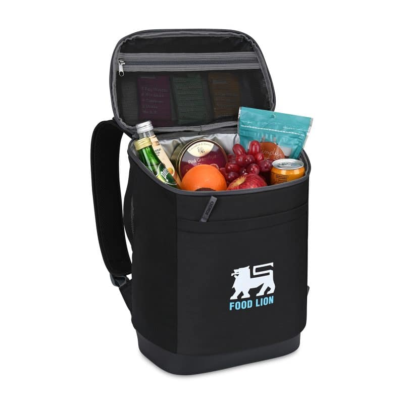 Custom Igloo® Day Chiller Backpack 24 Can Soft Cooler - Black with Company Logo - Personalized Bulk Corporate Gift - 2