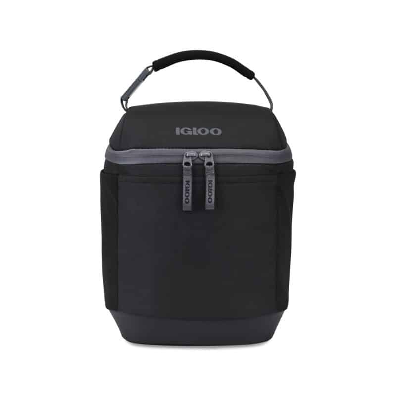 Custom Igloo® Day Chiller Box 8 Can Soft Cooler - Black with Company Logo - Personalized Bulk Corporate Gift - 1