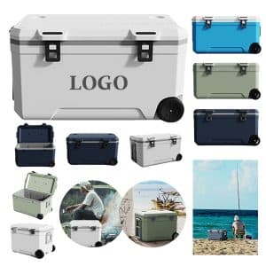 Custom RTIC® 52-Quart Ultra-Lightweight Wheeled Hard Cooler with Insulation with Company Logo - Personalized Bulk Corporate Gift