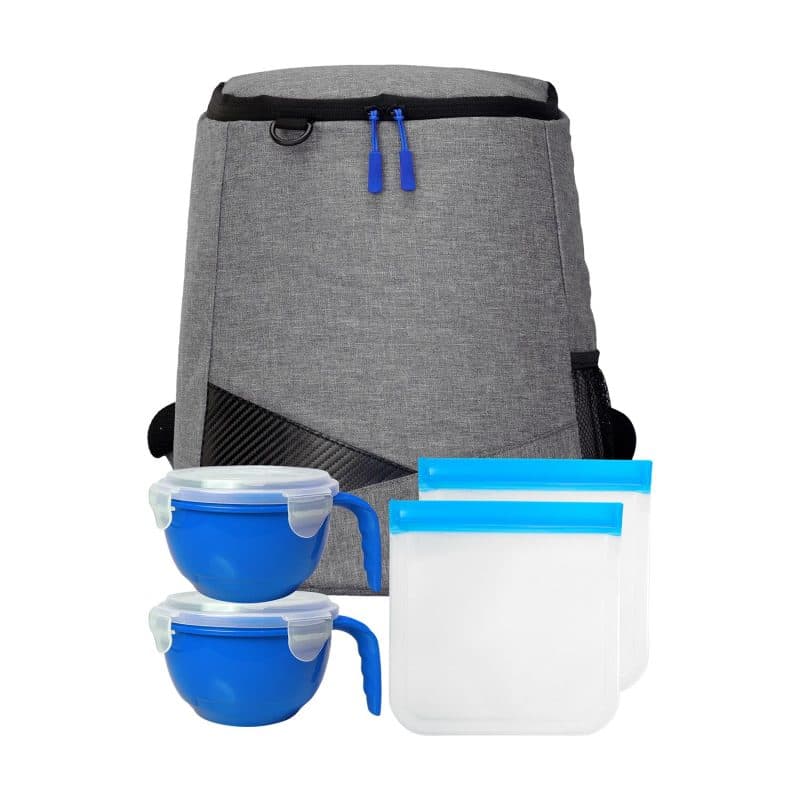 Custom Recycled Noodle & Sandwich Cooler Set with Company Logo - Personalized Bulk Corporate Gift - 1