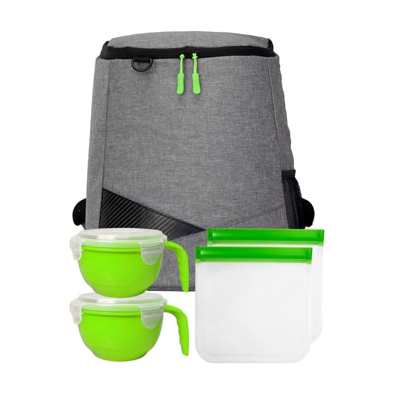Custom Recycled Noodle & Sandwich Cooler Set with Company Logo - Personalized Bulk Corporate Gift - 3