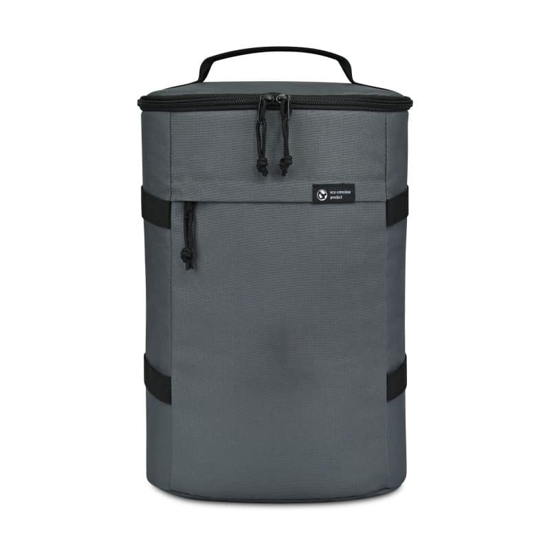 Custom Renew rPET Backpack Cooler - Durango Grey with Company Logo - Personalized Bulk Corporate Gift - 1