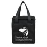 Custom 8"W x 8-1/2"H x 6"Gusset - "SUPER FROSTY" Insulated Food Delivery Bag – Lunch Size Tote (Overseas) with Company Logo - Personalized Bulk Corporate Gift - 6