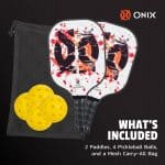 Custom Onix Recruit Composite Pickleball Set with Company Logo - Personalized Bulk Corporate Gift - 6