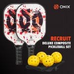 Custom Onix Recruit Composite Pickleball Set with Company Logo - Personalized Bulk Corporate Gift - 9