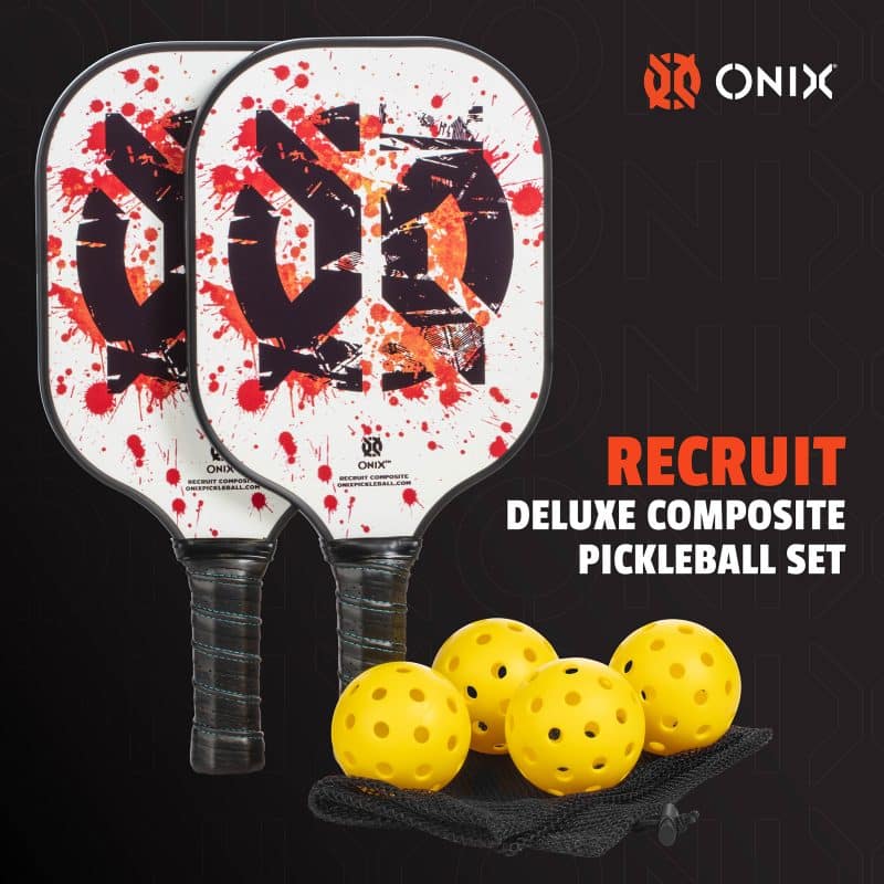 Custom Onix Recruit Composite Pickleball Set with Company Logo - Personalized Bulk Corporate Gift - 9