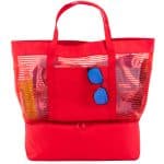 Custom 2" 1 Striped Mesh Beach Bag Cooler with Company Logo - Personalized Bulk Corporate Gift - 5