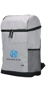 Custom EarthTrendz rPET Backpack Cooler with Company Logo - Personalized Bulk Corporate Gift