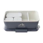 Custom RIGWA® Travel Bento Box 9x6 - Slate with Company Logo - Personalized Bulk Corporate Gift - 2