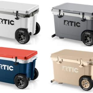 Custom RTIC® 52 QT Ultra-Light Wheeled Cooler with Company Logo - Personalized Bulk Corporate Gift