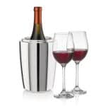Custom Pescara Wine Cooler & Burlington Wine Set with Company Logo - Personalized Bulk Corporate Gift - 3