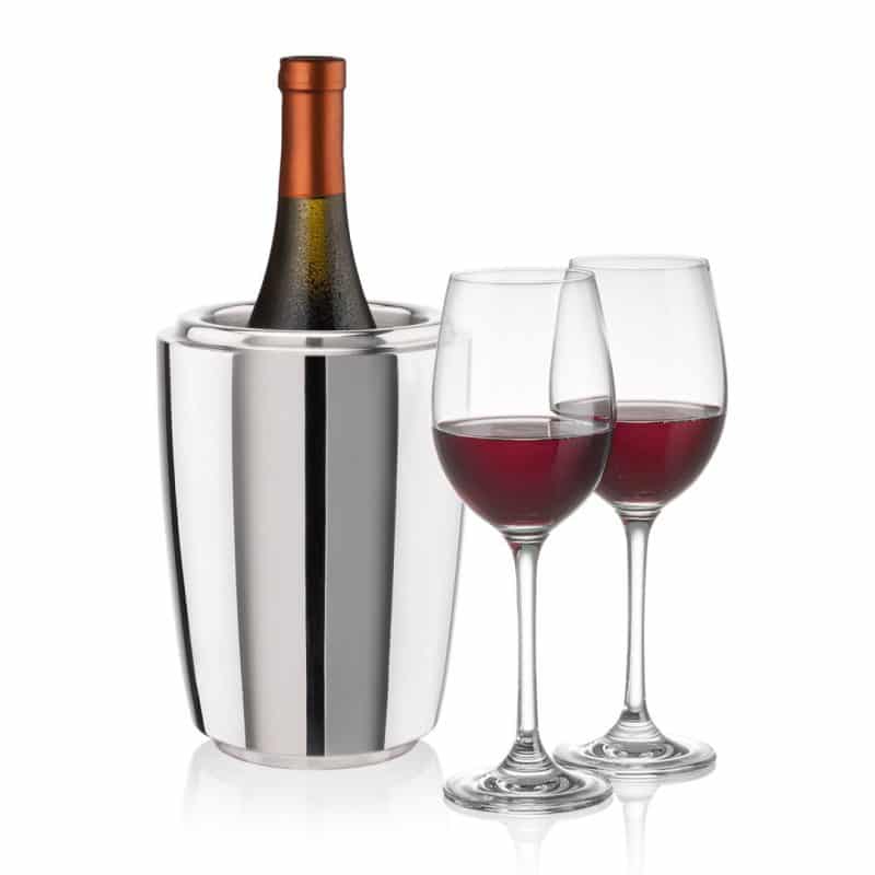 Custom Pescara Wine Cooler & Burlington Wine Set with Company Logo - Personalized Bulk Corporate Gift - 3