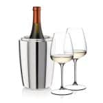Custom Pescara Wine Cooler & RIEDEL Trauben Wine Set with Company Logo - Personalized Bulk Corporate Gift - 3