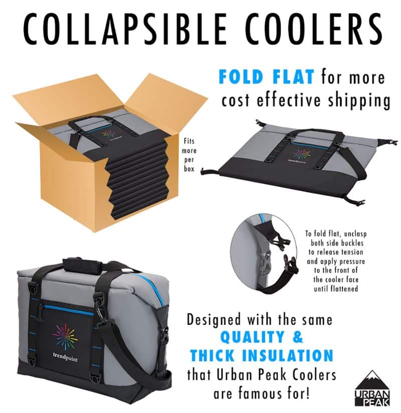 Custom Urban Peak 20 Can Collapsible Cooler with Company Logo - Personalized Bulk Corporate Gift - 5
