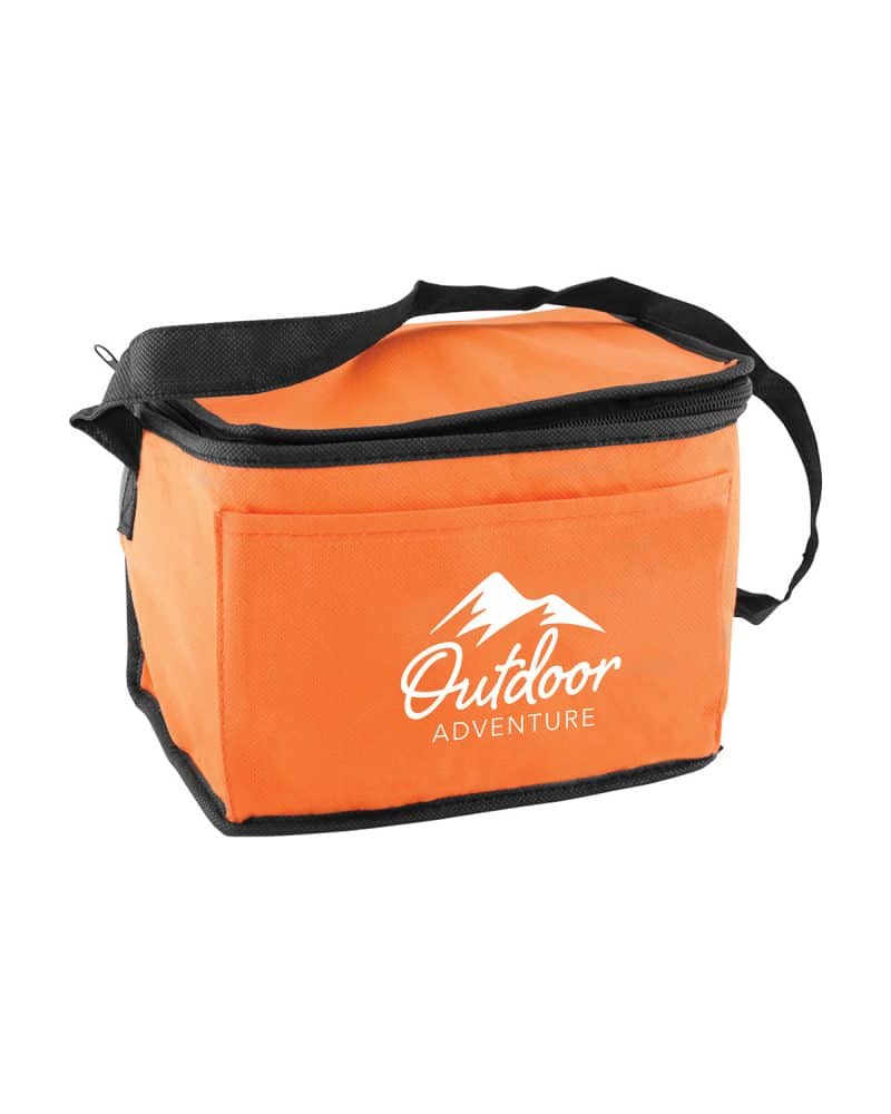 Custom 6 Pack Non-Woven Lunch Cooler Bag with Company Logo - Personalized Bulk Corporate Gift