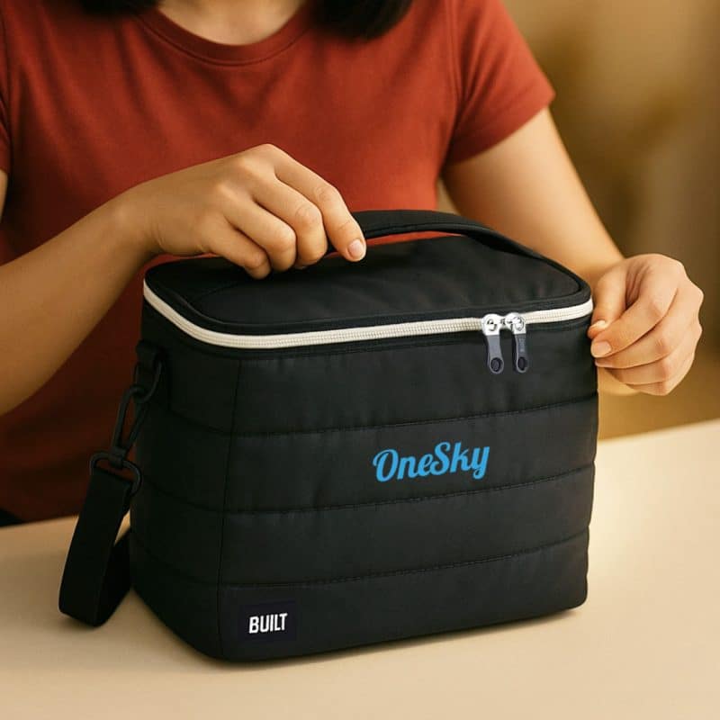 Custom BUILT® Puffer Lunch Crossbody with Company Logo - Personalized Bulk Corporate Gift - 4