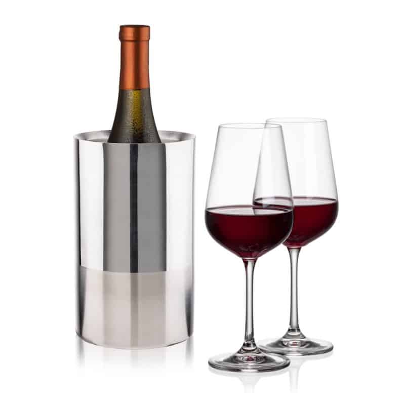 Custom Catania Wine Cooler & Laurent Wine Set with Company Logo - Personalized Bulk Corporate Gift - 2