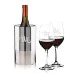 Custom Catania Wine Cooler & RIEDEL Oenologue Wine Set with Company Logo - Personalized Bulk Corporate Gift