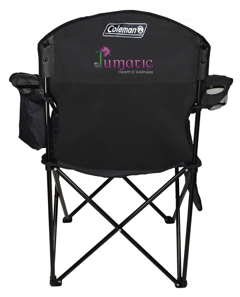 Custom Coleman® Cushioned Cooler Quad Chair with Company Logo - Personalized Bulk Corporate Gift - 2