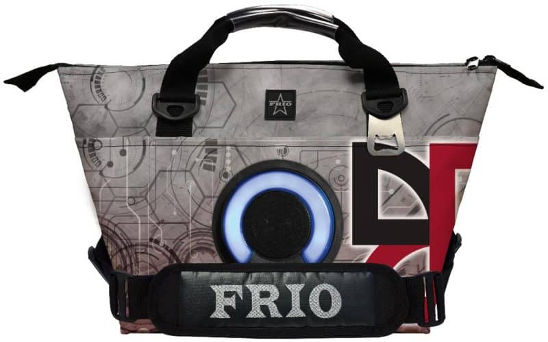 Custom FRIO 12 Can Soft Side Cooler with Bluetooth Speaker with Company Logo - Personalized Bulk Corporate Gift