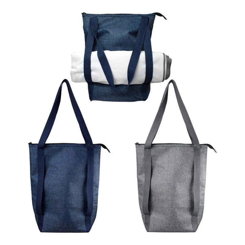 Custom Haven Zippered Cooler Tote with Company Logo - Personalized Bulk Corporate Gift - 1