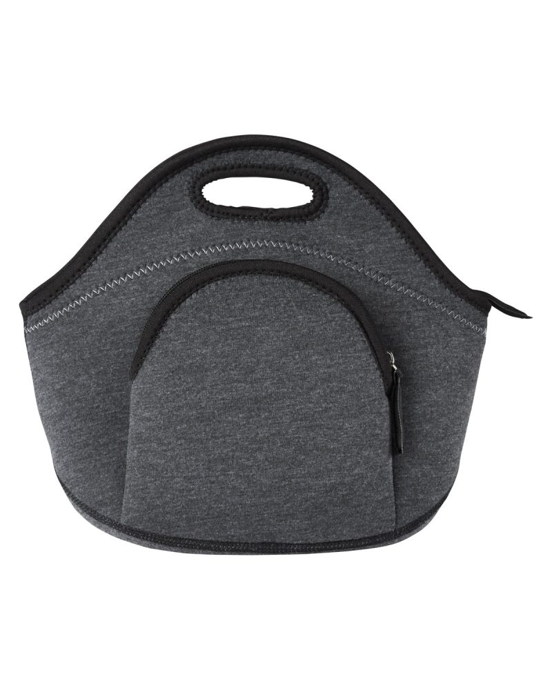 Custom Heathered Neoprene Lunch Cooler Tote Bag with Company Logo - Personalized Bulk Corporate Gift - 4