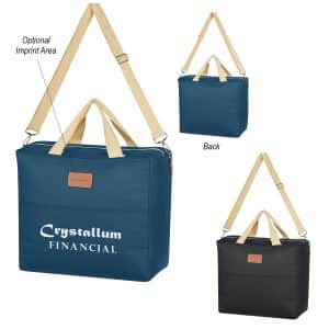 Custom Hefty Cooler Tote Bag with Company Logo - Personalized Bulk Corporate Gift