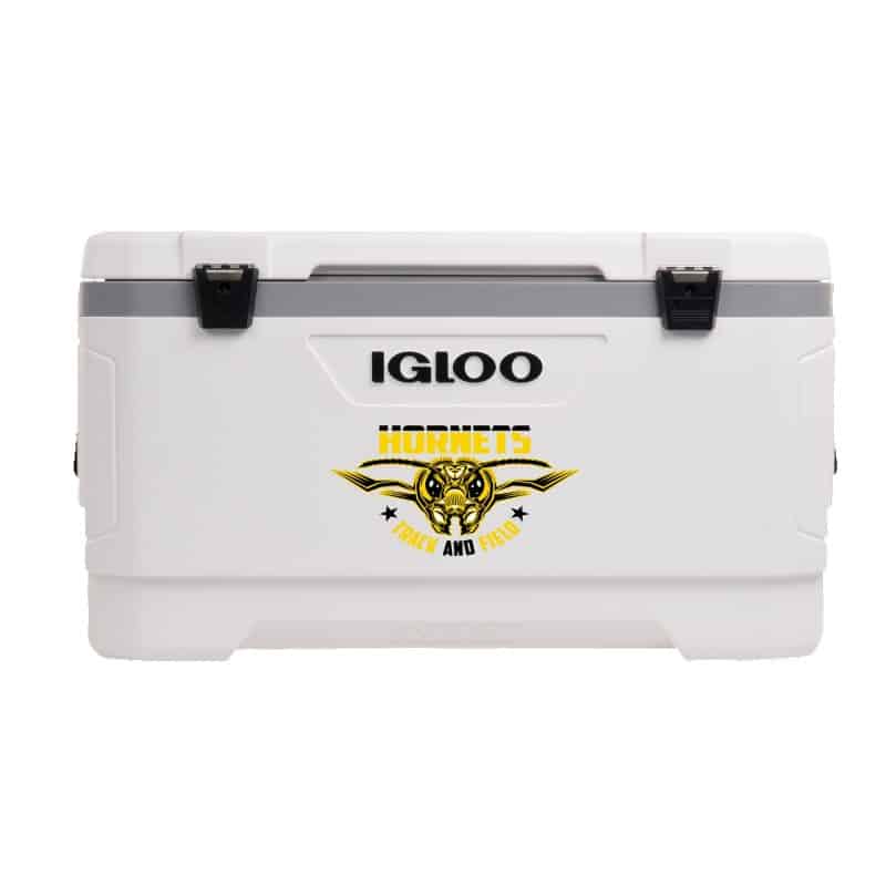 Custom Igloo® Latitude Marine Ultra 100 Qt. Cooler (White/Moonscape Gray) with Company Logo - Personalized Bulk Corporate Gift