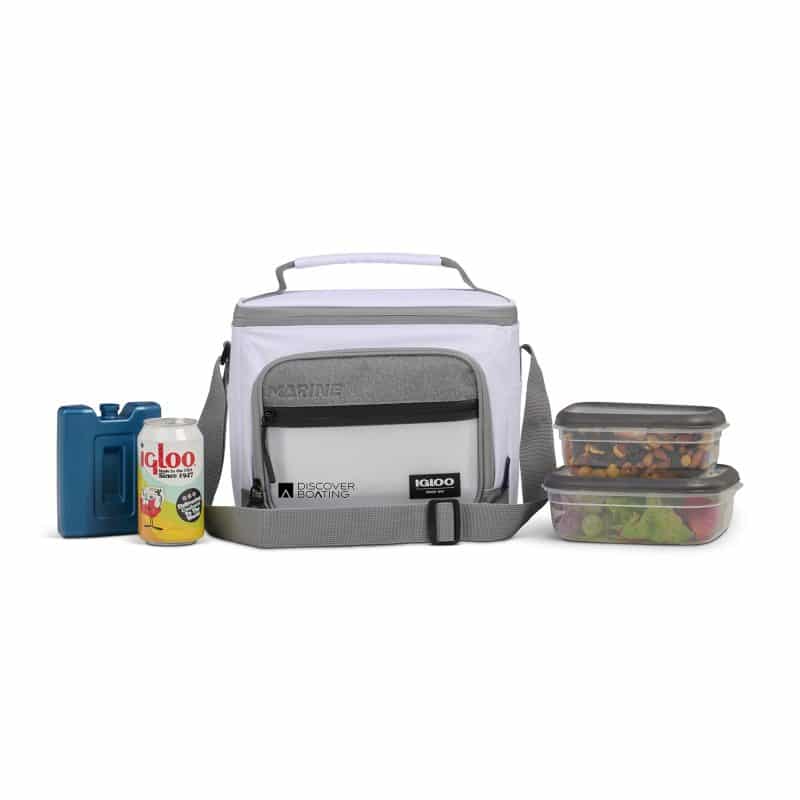 Custom Igloo® Marine 12 Can Cube Cooler - White with Company Logo - Personalized Bulk Corporate Gift - 8