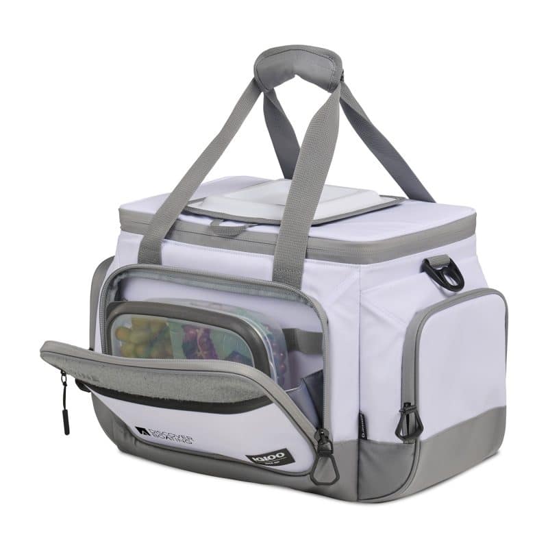 Custom Igloo® Marine 30 Can Square Cooler - White with Company Logo - Personalized Bulk Corporate Gift - 3