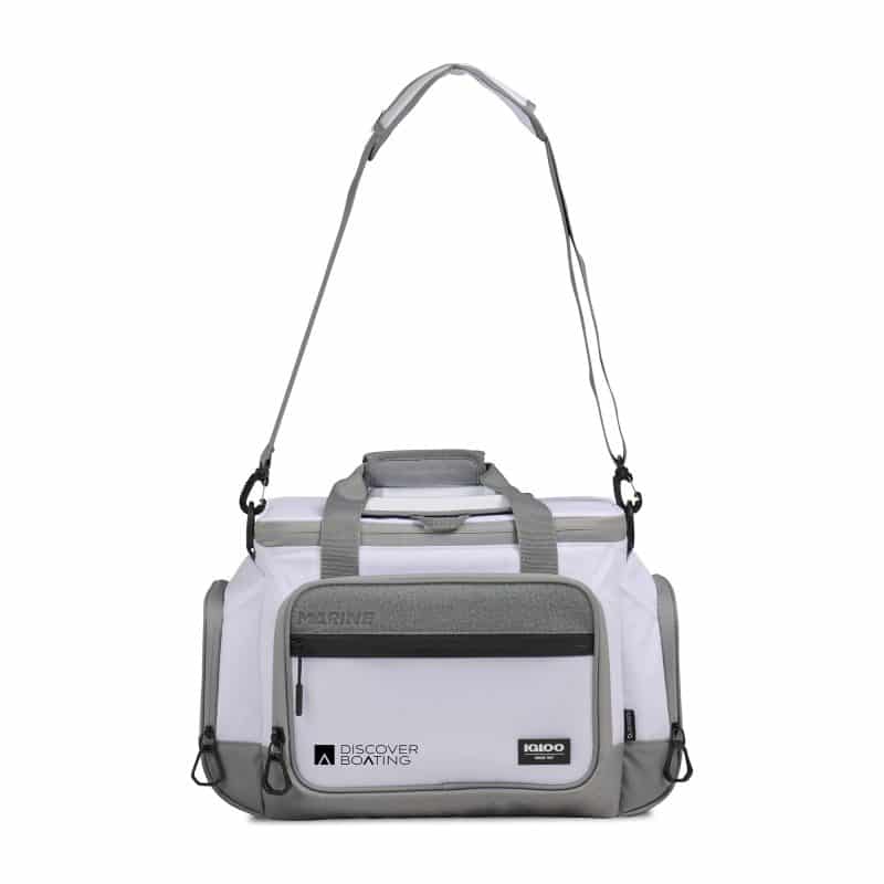 Custom Igloo® Marine 30 Can Square Cooler - White with Company Logo - Personalized Bulk Corporate Gift - 8