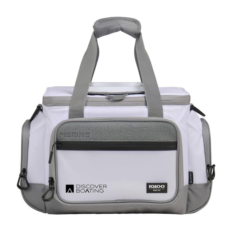 Custom Igloo® Marine 30 Can Square Cooler - White with Company Logo - Personalized Bulk Corporate Gift