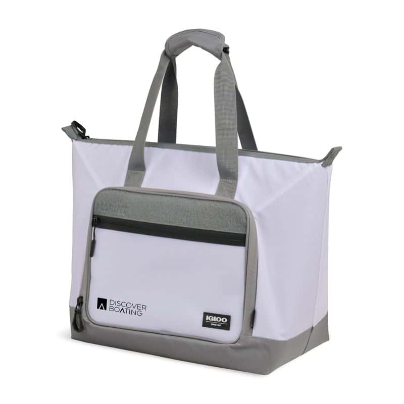 Custom Igloo® Marine 30 Can Tote Cooler - White with Company Logo - Personalized Bulk Corporate Gift - 2