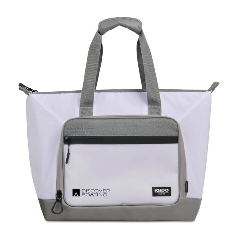 Custom Igloo® Marine 30 Can Tote Cooler - White with Company Logo - Personalized Bulk Corporate Gift