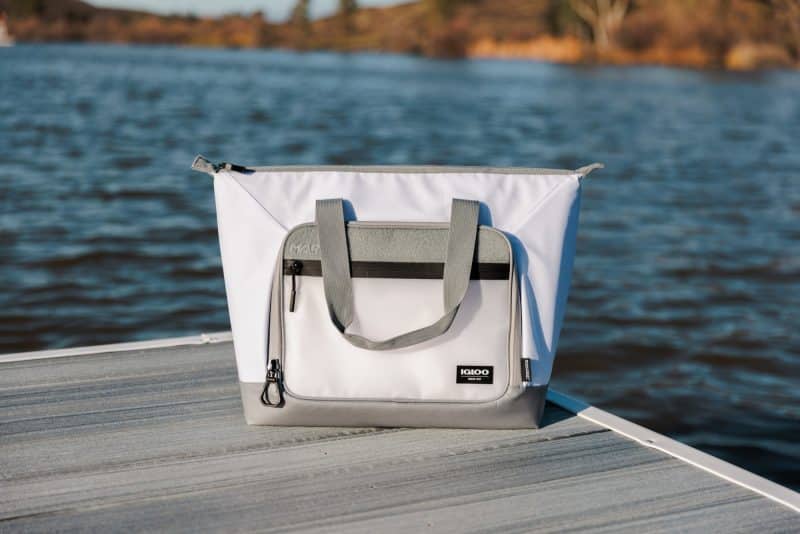Custom Igloo® Marine 30 Can Tote Cooler - White with Company Logo - Personalized Bulk Corporate Gift - 9