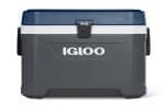 Custom Igloo® Maxcold Latitude 54 Qt. Cooler (Carbonite/Aegean Sea) with Company Logo - Personalized Bulk Corporate Gift - 1